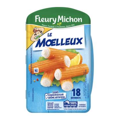 Bâtonnets de surimi Le Moelleux, Fleury Michon (x 18 , 270 g)
