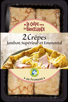 Crêpes Jambon supérieur et Emmental, La Crêpe Brocéliande (x 2, 280 g)