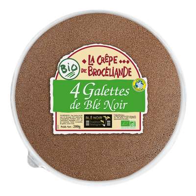 Galette de blé noir tradition Bretagne BIO, La Crêpe de Brocéliande (x 4, 260 g)