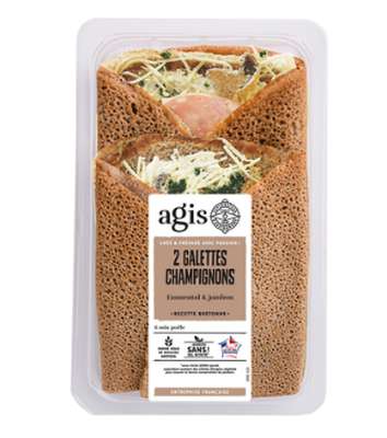 Galettes jambon champignons emmental, Agis (2 x 150 g)