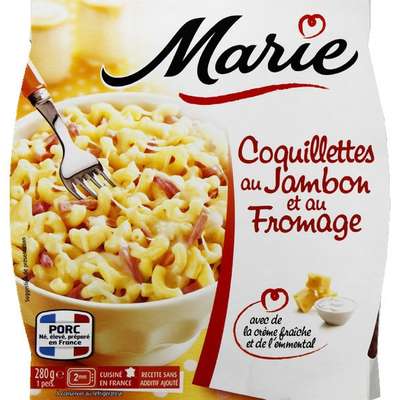Coquillettes au jambon et au fromage, Marie (280 g)
