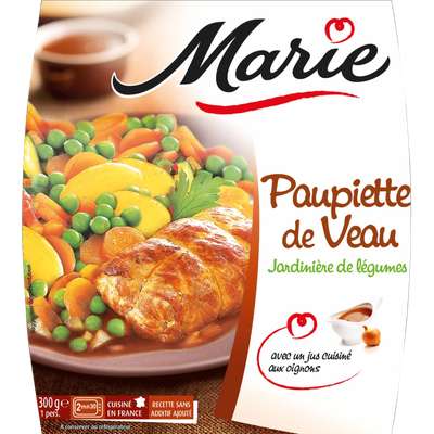 Paupiette de veau jardinière de légumes, Marie (300 g)