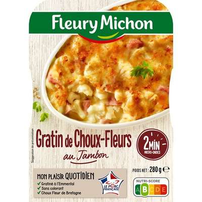 Gratin de choux fleurs au jambon, Fleury Michon (280 g)