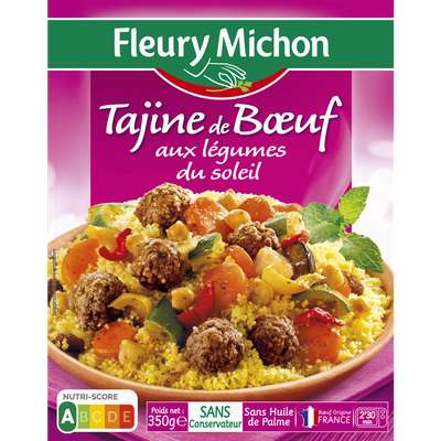 Tajine de boeuf légumes du soleil, Fleury Michon (350 g)