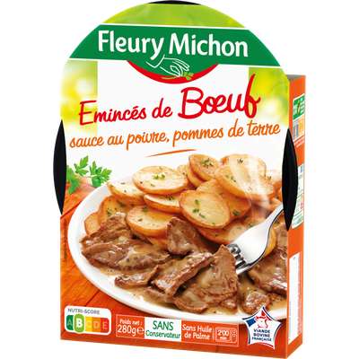 Emincés de boeuf sauce poivre pommes de terre, Fleury Michon (280 g)