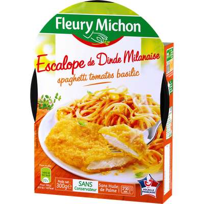 Escalope milanaise et spaghetti sauce tomate, Fleury Michon (300 g)