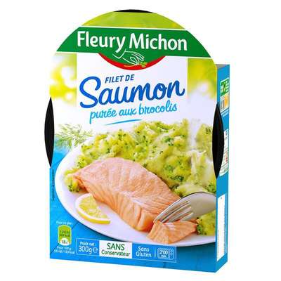 Filet de saumon purée de brocolis, Fleury Michon (300 g)