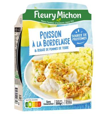 Poisson à la bordelaise et son écrasé de pomme de terre, Fleury Michon (300 g)