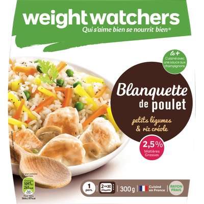 Blanquette poulet petits légumes riz créole, Weight Watchers (300 g)