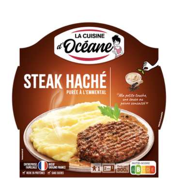 Steak haché Charolais & purée à l'emmental, La Cuisine d'Océane (300 g)