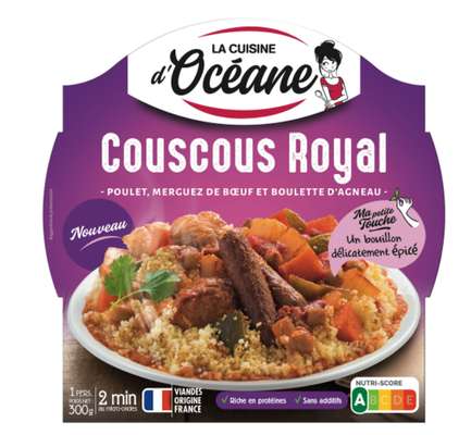 Couscous royal poulet merguez de boeuf et boulette d'agneau, La cuisine d'Océane (300 g)