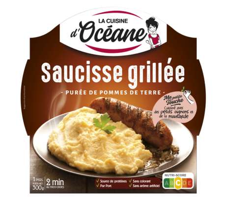 Saucisse grillée et purée de pomme de terre, La Cuisine d'Océane (300 g)