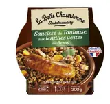 Saucisse de Toulouse aux lentilles vertes du berry, La Belle Chaurienne (300 g)