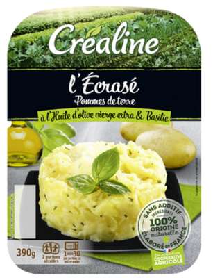 Ecrasé de pomme de terre à l'huile d'olive, Créaline (2 x 195 g)