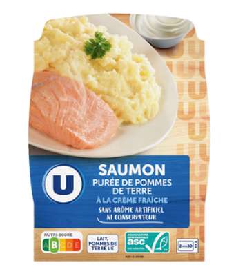 Saumon purée de pommes de terre à la crème fraiche, U (300 g)