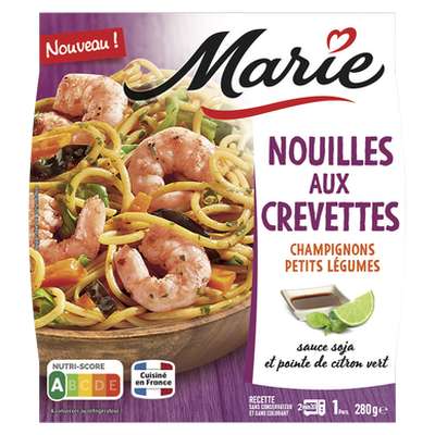 Nouilles crevettes champignons et petits légumes, Marie (280 g)