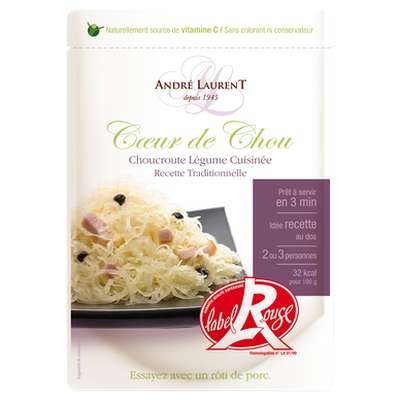 Choucroute cuisinée label rouge recette traditionnelle, André Laurent (500 g)
