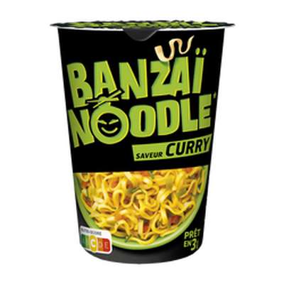 Noodles banzaï saveur curry, Panzani (67 g)