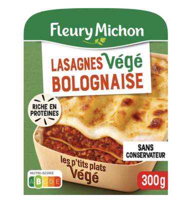 Lasagnes végé bolognaise, Fleury Michon   (300 g)