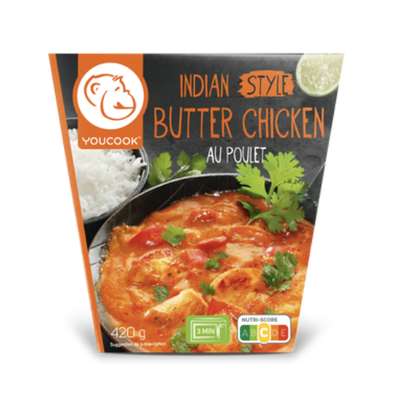 Filet de poulet sauce tomate à l'indienne et riz, Youcook  (420 g)