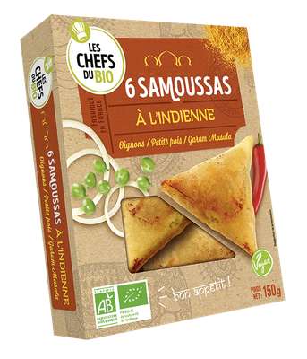 Samoussa à l'indienne BIO, Les P'tits Chefs du Bio (x 6, 160 g)