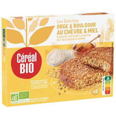 Galettes orge et boulghour au chèvre et miel BIO, Céréal Bio (200 g)