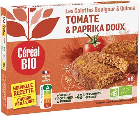 Galettes de quinoa à la tomate et au parprika BIO, Céréal Bio (200 g)