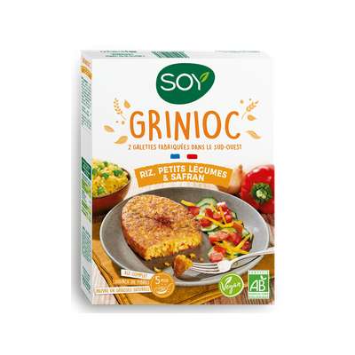 Grinioc riz légumes safran (sans blé) BIO, Soy (x 2, 200 g)
