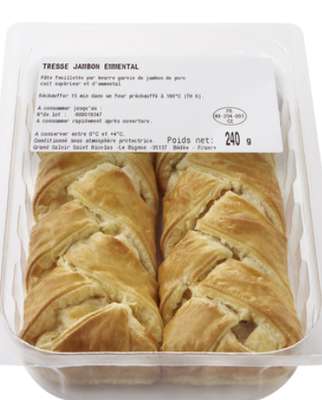 Tresse jambon fromage (2 x 120 g)