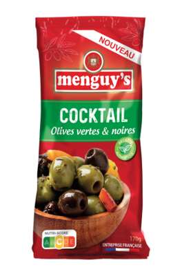 Cocktail d'olives vertes et noires, Menguy's (170 g)