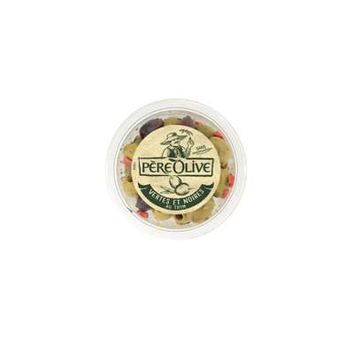 Olive verte et noire au thym, Père Olive (150 g)