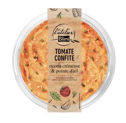 Spécialité de tomate des pouilles et ricotta crémeuse, l'Atelier Blini (140 g)