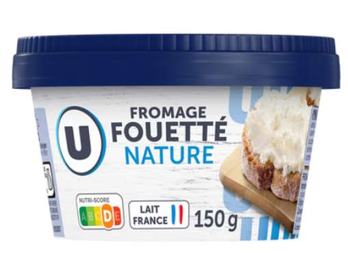 Fromage fouetté au lait nature pasteurisé 24% MG, U (150 g)