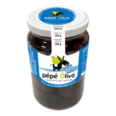 Olives noires Kalamata, Pépé Olivo (200 g)