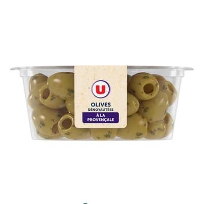 Olives vertes dénoyautées à la provencale, U (150 g)