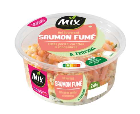 Bol gourmand saumon fumé pâtes et carottes, Mix Buffet (250 g)