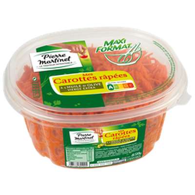 Carottes râpées à l'huile d'olive vierge extra, Pierre Martinet (850 g)