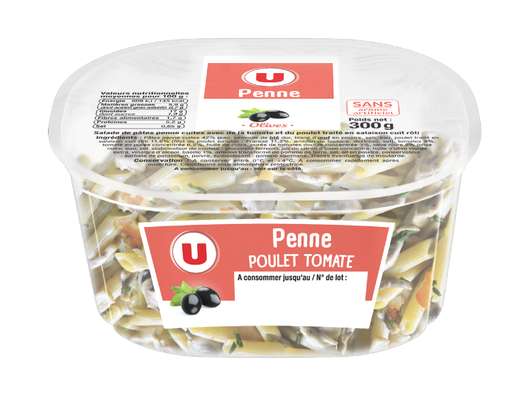 Penne tomate poulet et olives, U (300 g)