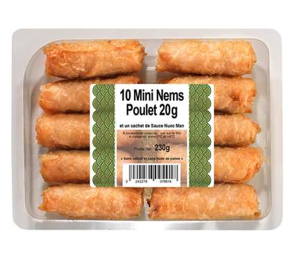 Mini nems au poulet, Sodebo (x10, 230 g)