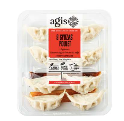 Gyozas poulet et 2 sauces, Agis  (x 8, 200 g)