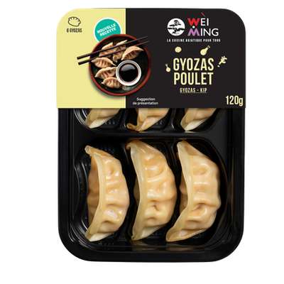 Gyozas raviolis au poulet, WeiMing (x 6, 120 g)