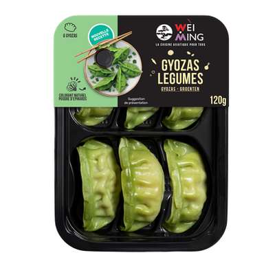 Gyozas raviolis aux légumes, WeiMing (x 6, 120 g)