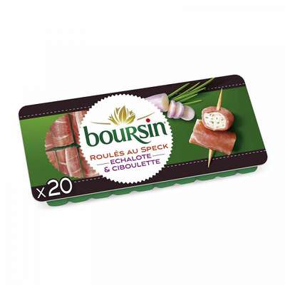 Fromage apéritif roulé au speck Echalote & Ciboulette, Boursin (x 20, 100 g)