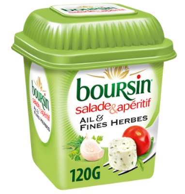 Boursin salade & apéritif Ail & fines herbes (120 g)
