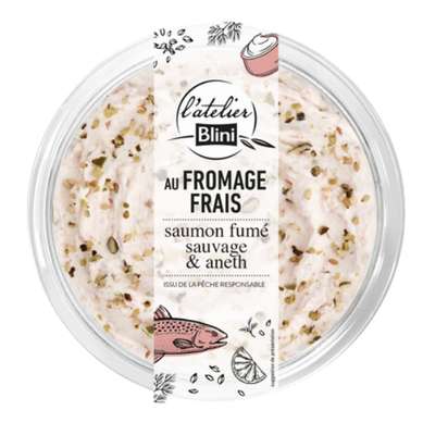Fromage frais saumon fumé, Atelier Blini (140 g)