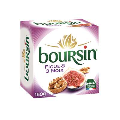 Boursin figue et aux 3 noix (150 g)
