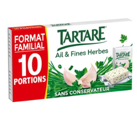 Fromage à tartiner ail & fines herbes, Tartare (x10, 160 g)