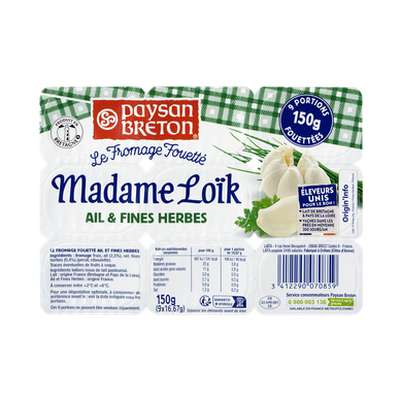 Madame Loik ail et fines herbes, Paysan Breton (x 9, 150 g)