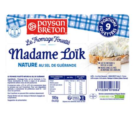Madame Loïk nature, Paysan Breton (x 9, 180 g)