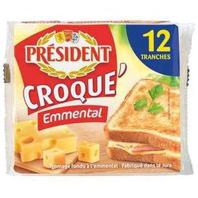 Tranchettes Croque Emmental, Président (x 12, 200 g)